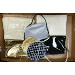 A collection of ladies vintage clutch & handbags: