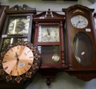 A collection of quartz wall clocks: (4).