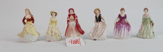 A collection of Elegance Pottery Miniature Lady Figures(6)