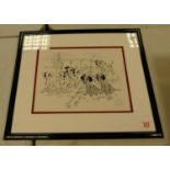 The Walt Disney Company Limited edition sericel print titled 101 Dalmatians Hopeful Pups, frame size