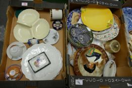 A mixed collection of items to include: Floral & embossed plates, Poole pottery platter, Aynsley