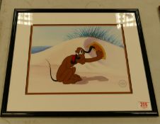 The Walt Disney Company Limited edition sericel print titled Sticky Situation, frame size 40 x