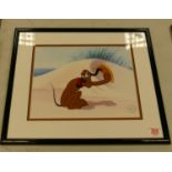 The Walt Disney Company Limited edition sericel print titled Sticky Situation, frame size 40 x