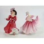 Royal Doutlon Lady Figures: Patricia HN3365 & Eliane HN3307(2)