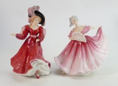 Royal Doutlon Lady Figures: Patricia HN3365 & Eliane HN3307(2)