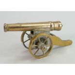 Small Brass Canon: length 23cm