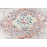 Large Floral Decorated Tassled Carpet rug: 210cm x 121cm