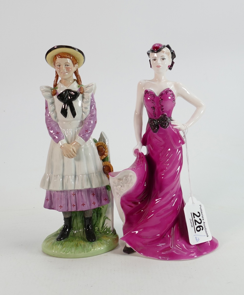 Two unnamed Coalport lady figures: