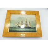 Wedgwood Clipper Ship Plaque Sea Witch: frame size 25cm x 31.5cm