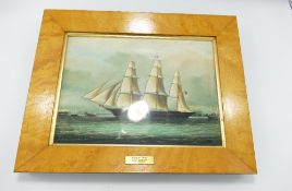 Wedgwood Clipper Ship Plaque Sea Witch: frame size 25cm x 31.5cm