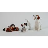 Three small Royal Doulton dog figures: HN2590 , HN2654 & HN1159 (3)