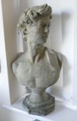 Stone bust of David, H55cm:
