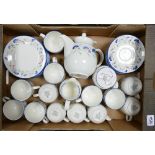 Royal Doulton Expressions Windermere pattern tea set: to include 13 cups, 10 saucers, 10 side