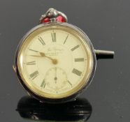 Silver cased gents pocket watch: The Signal by Watts & Co. Bristol. Continental .935 silver marked