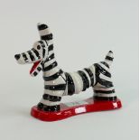 Lorna Bailey sausage dog dachshund limited edition 29/30: Stripey colourway 17.5 cm long.