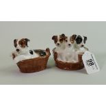 Two small Royal Doulton dog figures: HN2588 & HN2587, both seconds (2)