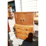 1930's Oak Paneled Cupboard: