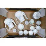 Paragon Morning Rose Floral Pattern Coffee Set: to include 9 saucers, 6 cups, small and large coffee