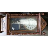 Distressed Vienna Type Wall Clock: height 83cm