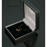 9ct gold Coil pendant & 17inch chain: brand new & boxed QVC, 2.4g.