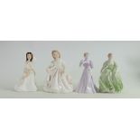 Royal Doulton & Coalport Small Lady Figures: Amanda, Helen, Jenifer & Christine(4)