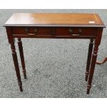 Reproduction Inlaid Mahogany Side Table: