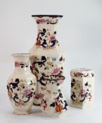 Very Large Masons Mandalay vase and 3 others: Vases measure 42.5 cm, 26cm & 16cm, large vase has 2