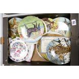 A large collection of Coalport & Similar Bradex limited edition plates: with floral, equine & bird