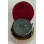 Hardy The Princess fly fishing reel with Hardy case: 3.5 inches / 9cm diameter spool, 3cm scratch to
