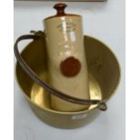 Large Brass Jam Pan: together with Bratt & Dyke branded ceramic hot water bottle(2)