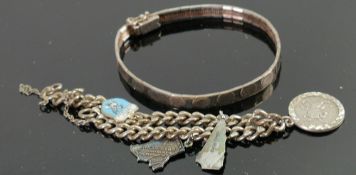 Two silver bracelets: Gross weight 36.2g.