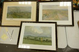 A series of 3 Lionel Edwards Hunting Theme Prints: largest frame 56 x75cm(3)