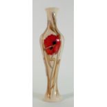 Moorcroft Harvest Poppy Vase: designer Emma Bossons, height 32cm