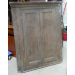 Large Georgian Oak Double Farmhouse Corner Cupboard: