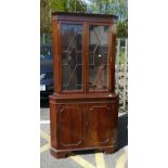 Mahogany Astragal Glazed Double Corner Unit: