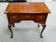 18th century style three drawer low boy.