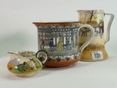 Royal Doulton seriesware Jugs x 3: Coaching 16 cm, Visit of Elizabeth I and Robin Hood (3)