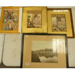 A collection of Decorative Religious Prints: together with framed landscape photograph(4)
