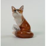 Royal Doulton fox early painted design: Possibly HN 147B, the word flambe has been obscured on