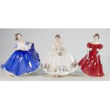 Royal Doulton lady figures: to include Samantha HN3304, Elaine HN2791 and Winsome HN2220 (3)