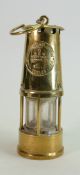 Eccles Type 6 M & Q Miners Safety Lamp: presentation stamps for retirement at Hem Heath Colliery,