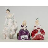Royal Doulton lady figures: to include Minuet HN2019, Affection HN2236 and Peggy HN2038 (3)