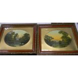 Two Large Framed Prints: with landscape theme, 54 x 63cm(2)