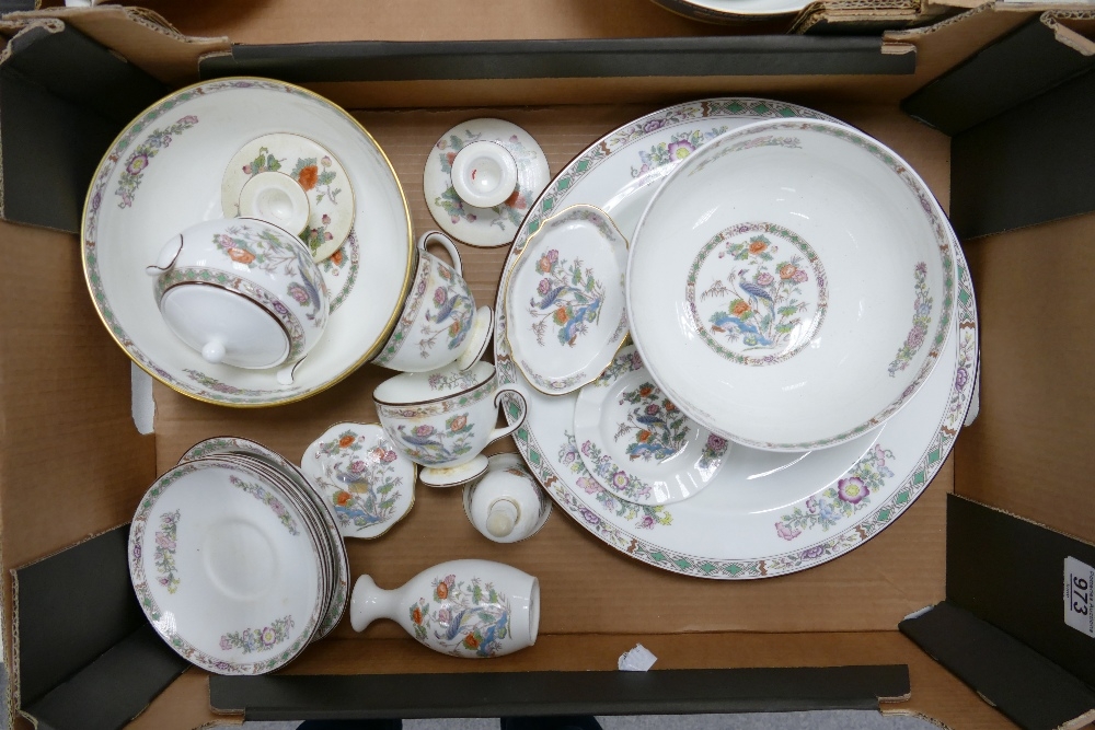 A collection of Wedgwood Kutani Crane patterned items to include: large platter, fruit bowls,