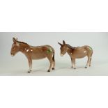 Beswick Donkey 2267A: and 2210 foal (2)