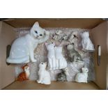 11 x Beswick CATS: Includes large 1177 scratching ear in white, cats chorus, various other cats &