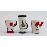 Three Lorna Bailey mugs including limited edition: Tallest 1/35 ltd ed. plus 2 others (3)