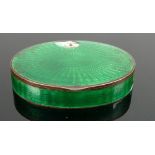 Marius Hammer silver and guilloche enamel Norwegian snuff box: Damage to enamel front and side as