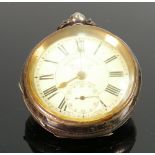 Graves of Sheffield gents 935 silver cased pocket watch The Westville lever: Gross weight 130.1g, 55