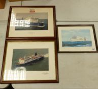 A collection of SDealink & P&O Ferries Framed Prints including: limited Edition M V Fantasia, M V